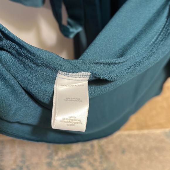 Gabby Skye green satin faux wrap dress with asymmetric hem - Picture 8 of 10